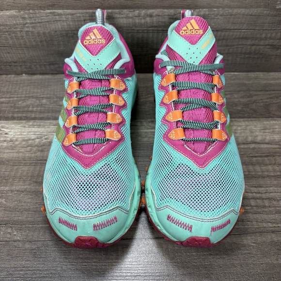 Adidas Vigor TR 4 Trail Green Pink Womens US Size 8.5 D74004 Running Shoes - Picture 3 of 10